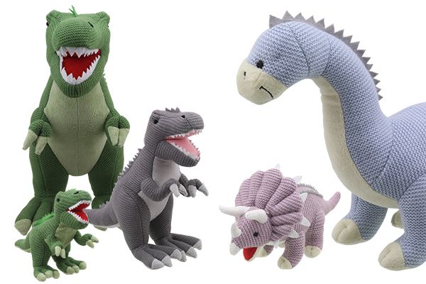 Knitted dinosaurs